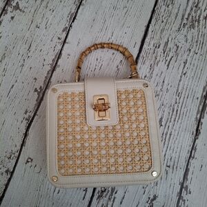 Rachel Zoe Elegant Cream and Tan Handbag